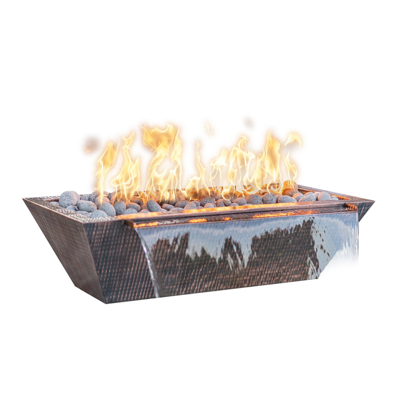 Load image into Gallery viewer, Maya Linear Copper Fire &amp; Water Bowl
