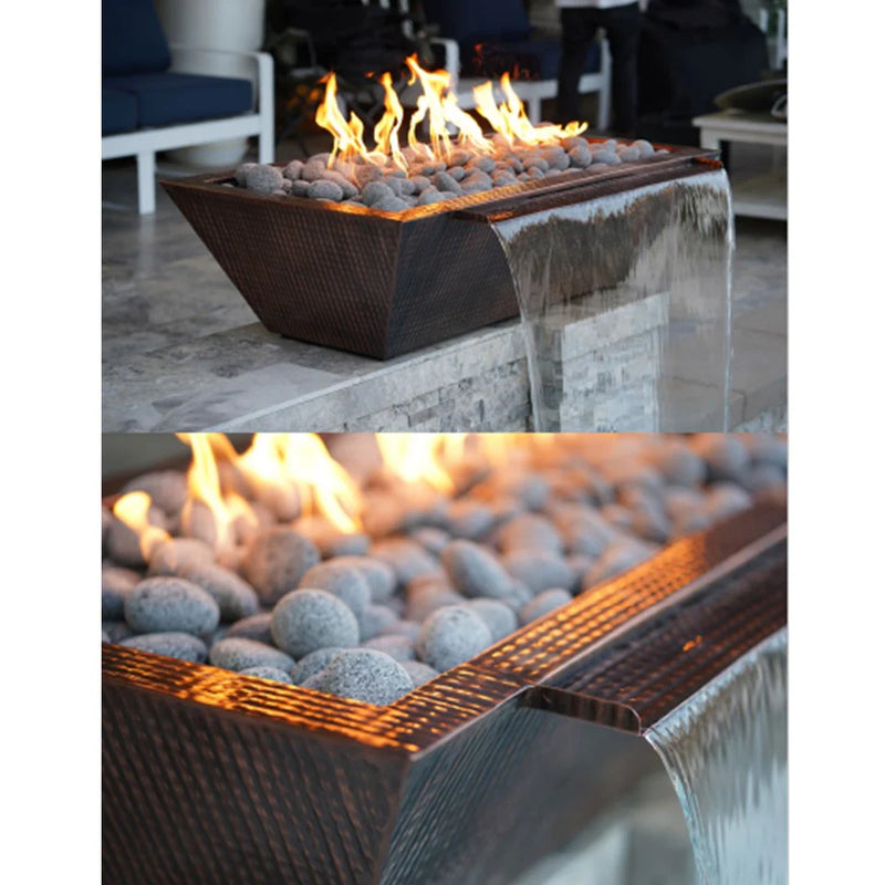 Load image into Gallery viewer, Maya Linear Copper Fire &amp; Water Bowl
