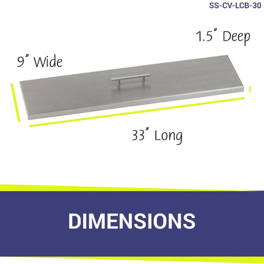 Stainless Steel Cover Linear Drop-In Pan Cover