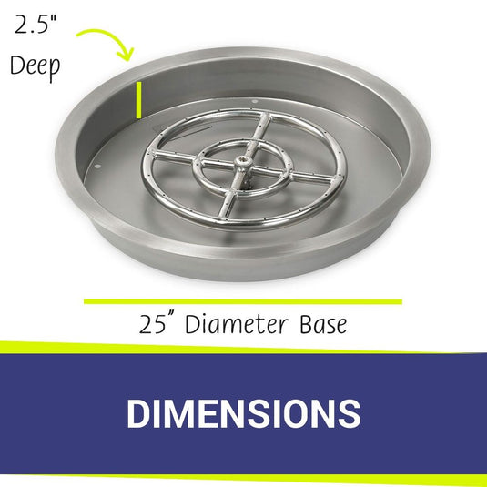 Round Stainless Steel Drop-In Pan