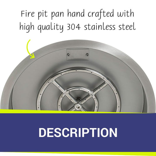 Round Stainless Steel Drop-In Pan