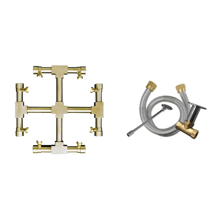 Load image into Gallery viewer, Firegear Pro Series Brass Gas Snowflake Burner Kit
