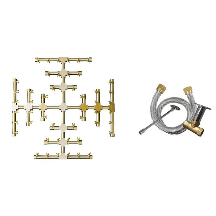 Load image into Gallery viewer, Firegear Pro Series Brass Gas Snowflake Burner Kit
