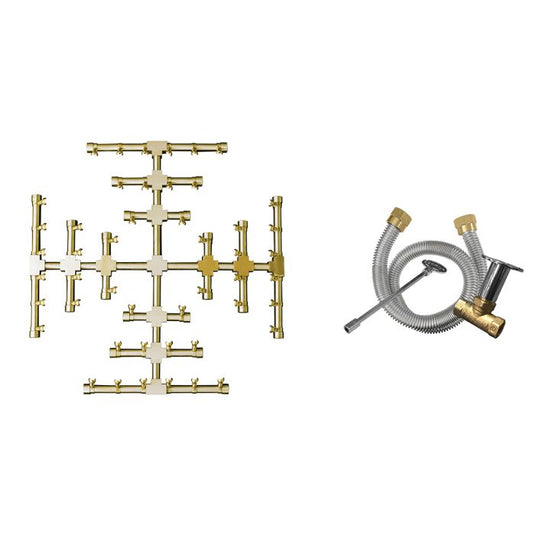 Firegear Pro Series Brass Gas Snowflake Burner Kit