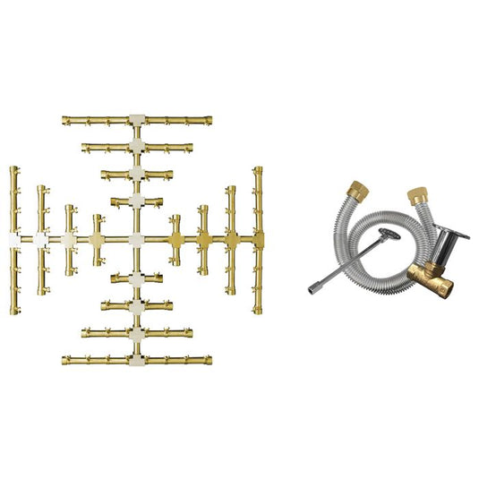 Firegear Pro Series Brass Gas Snowflake Burner Kit