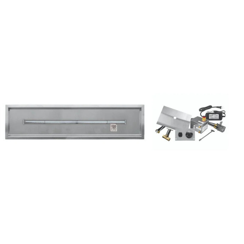 Load image into Gallery viewer, Firegear Stainless Steel Linear Drop-In Pan T Burner Gas Fire Pit Kit
