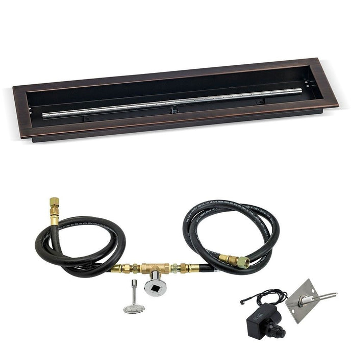 Linear Oil Rubbed Bronze Drop-In Pan with Spark Ignition Kit