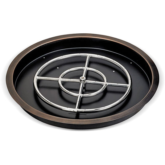 Round Oil Rubbed Bronze Drop-In Pan