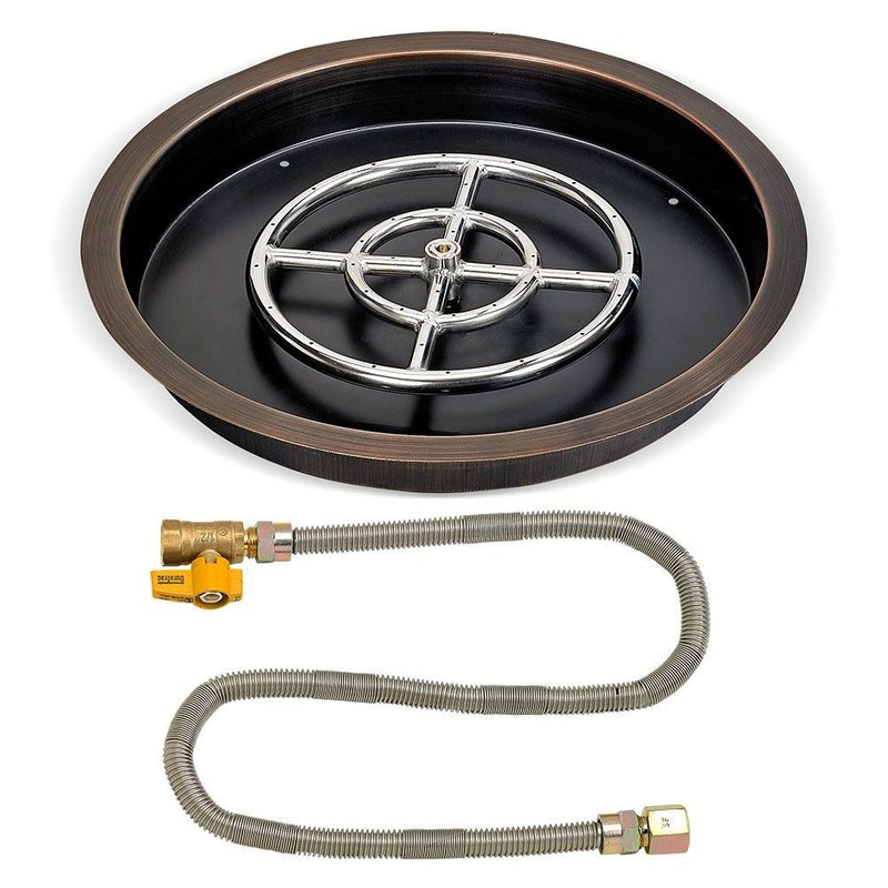 Load image into Gallery viewer, Round Oil Rubbed Bronze Drop-In Pan with Match Light Kit
