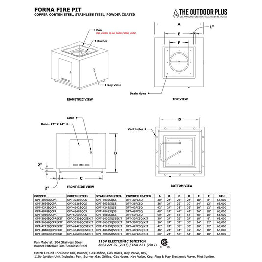 Forma Stainless Steel Fire Pit