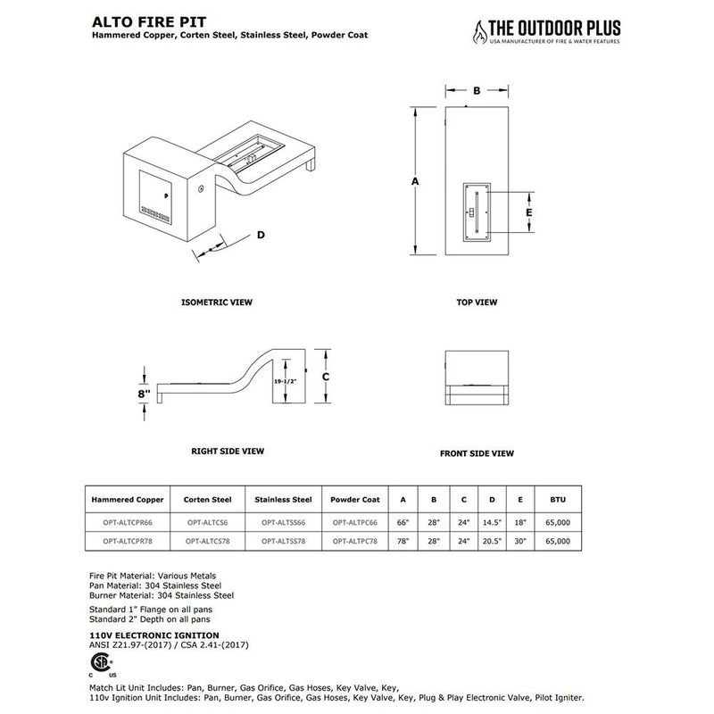 Load image into Gallery viewer, Alto Powder Coat Steel Fire Pit
