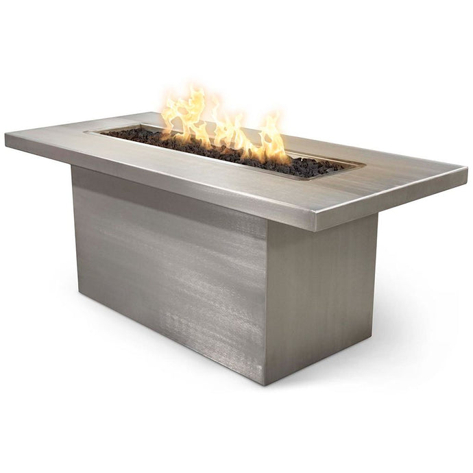 Bella Linear Stainless Steel Fire Pit Table