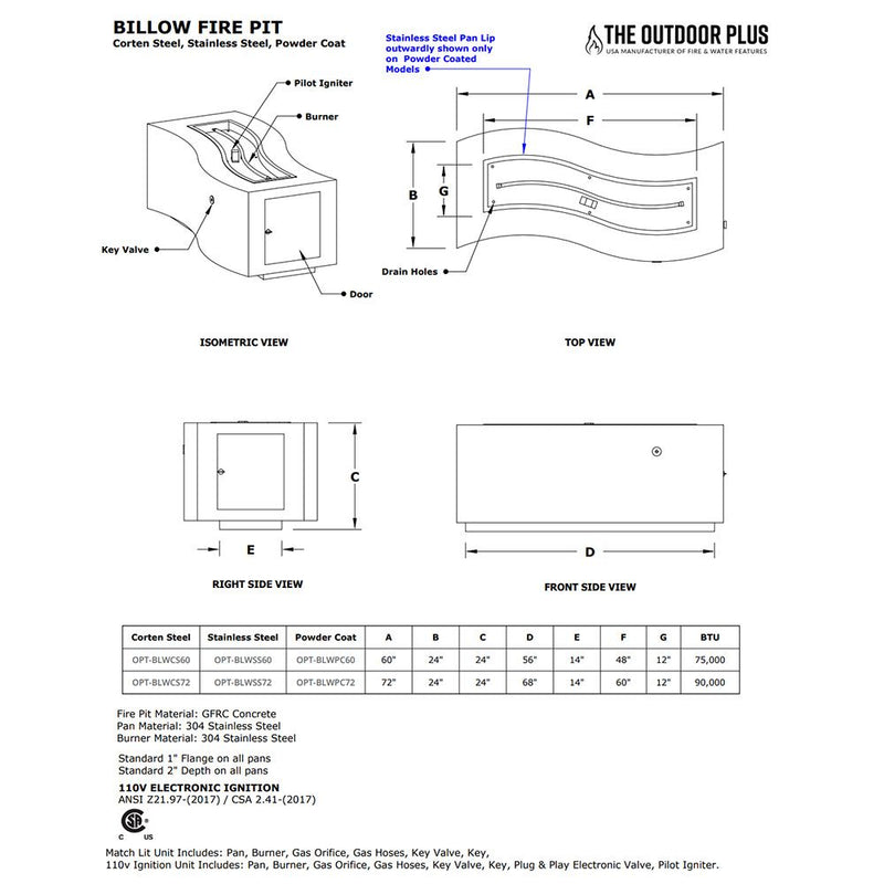 Load image into Gallery viewer, Billow Powder Coated Steel Fire Pit
