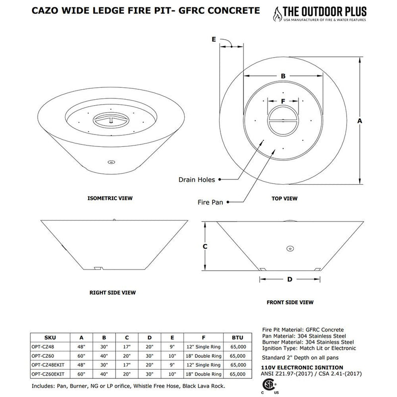 Load image into Gallery viewer, Cazo Fire Pit - Wide Ledge
