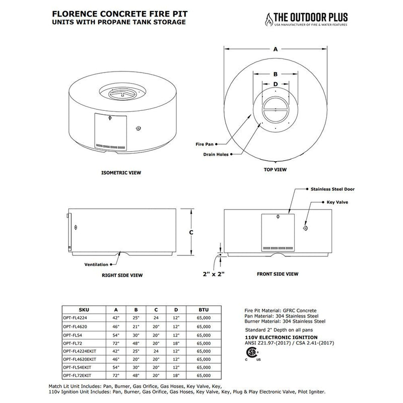 Load image into Gallery viewer, Florence Tall Fire Pit
