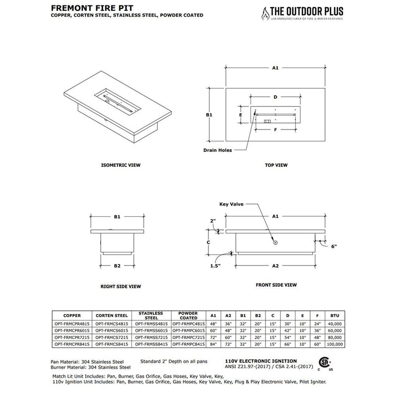 Load image into Gallery viewer, Fremont Powder Coat Steel Fire Pit
