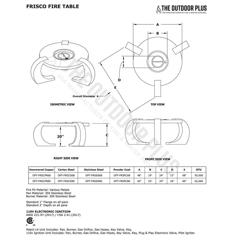 Load image into Gallery viewer, Frisco Powder Coat Steel Fire Pit Table
