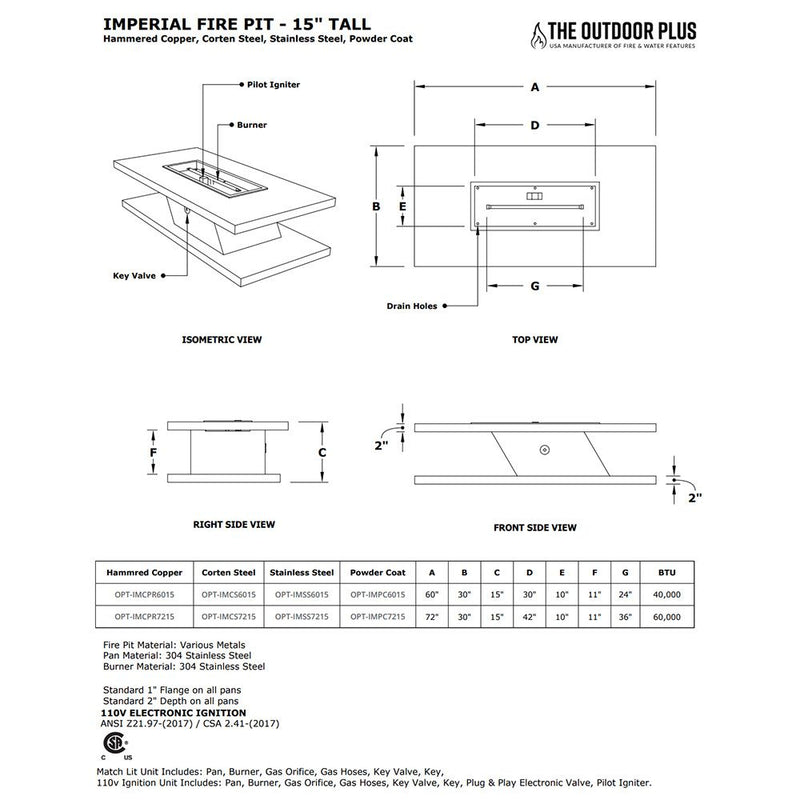 Load image into Gallery viewer, Imperial Powder Coat Steel Fire Pit Table
