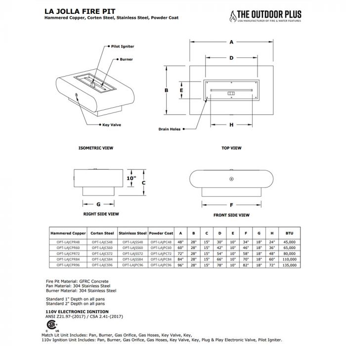 Load image into Gallery viewer, La Jolla Powder Coat Steel Fire Pit
