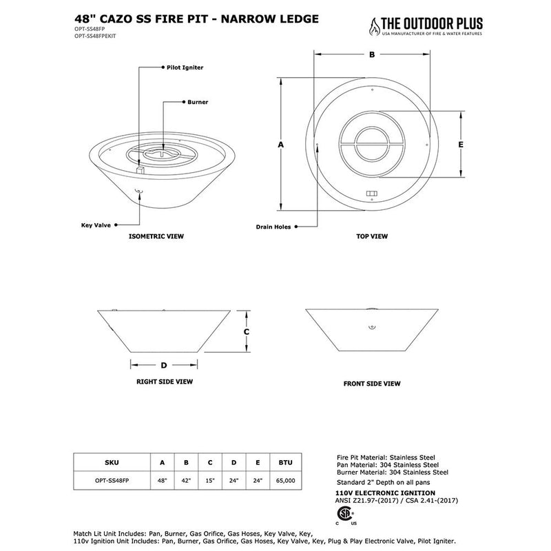 Load image into Gallery viewer, Cazo Stainless Steel Fire Pit - No Ledge
