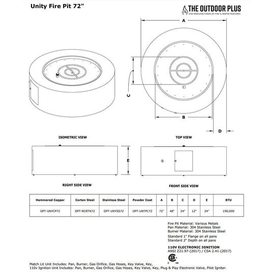 Unity Corten Steel Fire Pit