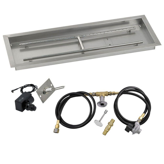 Rectangular Stainless Steel Drop-In Pan with Spark Ignition Kit