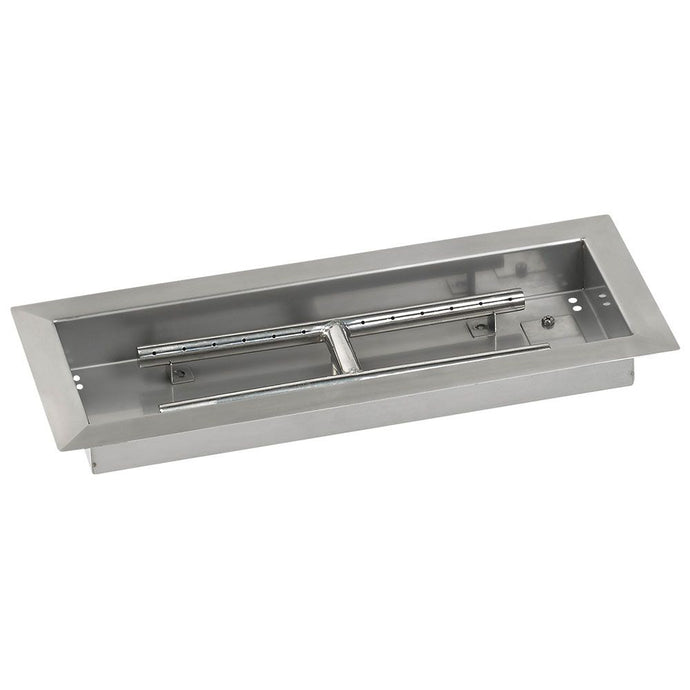 Rectangular Stainless Steel Drop-In Pan with Match Light Kit