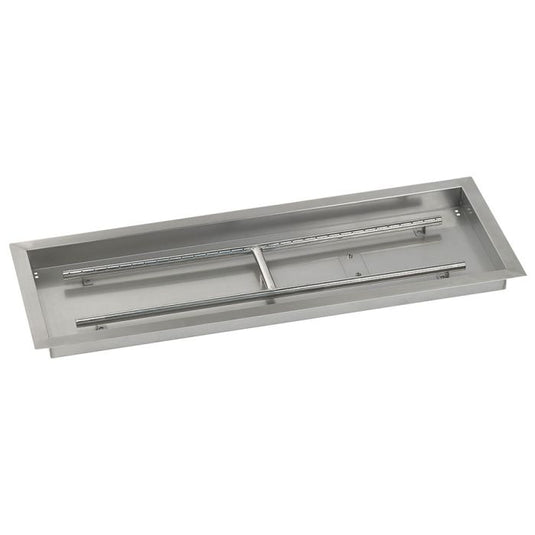 Rectangular Stainless Steel Drop-In Pan with Match Light Kit