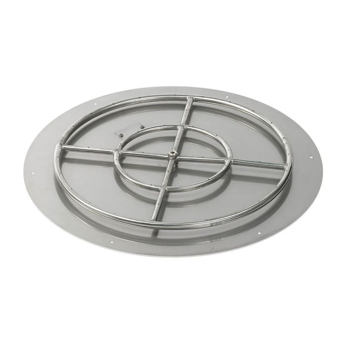 Round Stainless Steel Flat Pan with Match Light Kit