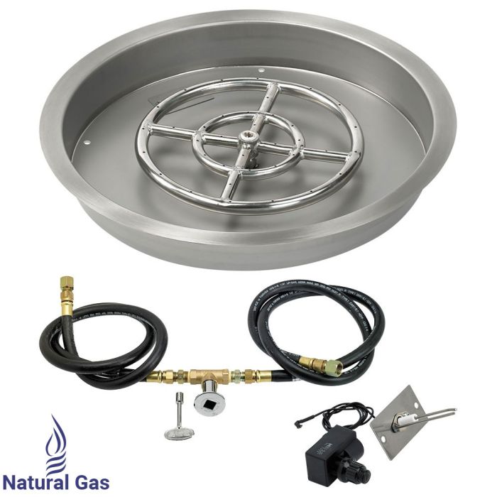 Load image into Gallery viewer, Round Stainless Steel Drop-In Pan with Spark Ignition Kit
