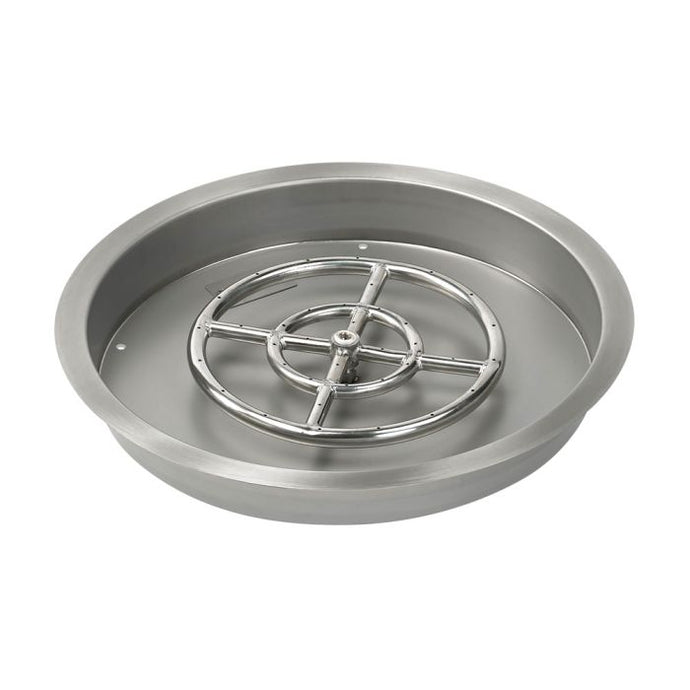 Round Stainless Steel Drop-In Pan w/Match Light Kit