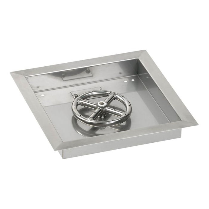 Square Stainless Steel Drop-In Pan with Match Light Kit