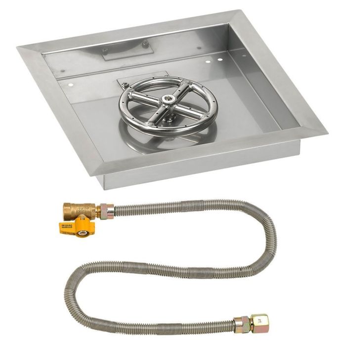 Load image into Gallery viewer, Square Stainless Steel Drop-In Pan with Match Light Kit
