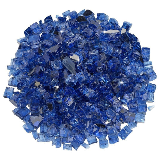 1/2" Cobalt Reflective Fire Glass