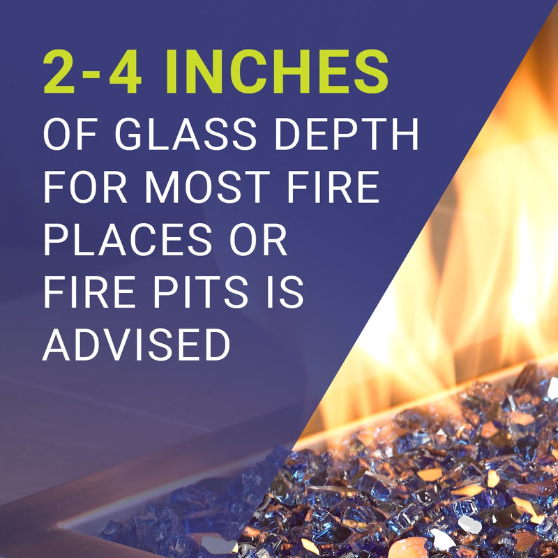 Load image into Gallery viewer, 1/2&quot; Cobalt Reflective Fire Glass
