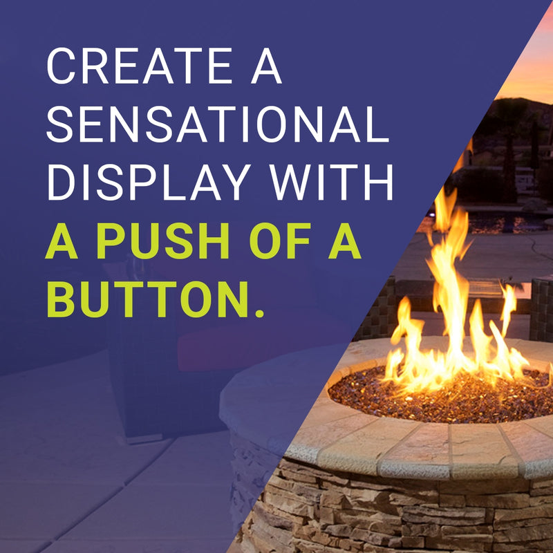 Load image into Gallery viewer, 18&quot; Square Drop-In Pan with Spark Ignition Kit (12&quot; Fire Pit Ring) - Natural Gas
