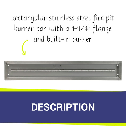 48" x 6" Stainless Steel Linear Drop-In Pan