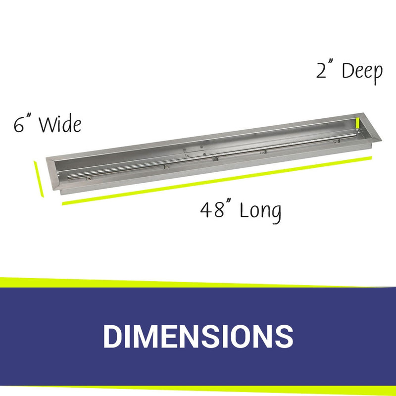 Load image into Gallery viewer, 48&quot; x 6&quot; Stainless Steel Linear Drop-In Pan
