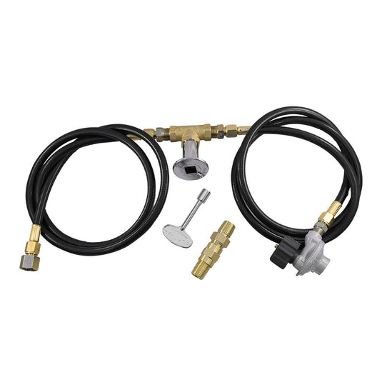 30"x 6" Linear Channel Oil Rubbed Bronze Drop-In Pan with Spark Ignition Kit - Propane