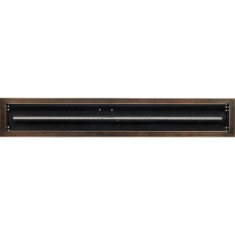 Load image into Gallery viewer, 48&quot; x 6&quot; Oil Rubbed Bronze Linear Drop-In Fire Pit Pan
