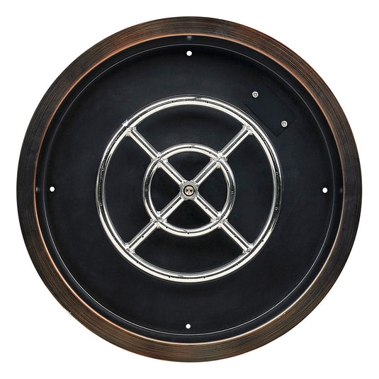 19” Round Oil Rubbed Bronze Drop-In Pan with 12” Ring Burner