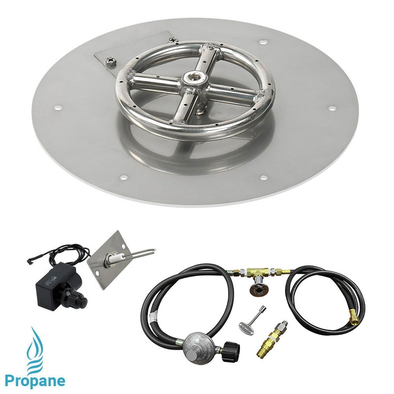 Load image into Gallery viewer, 12&quot; Round Flat Pan with Spark Ignition Kit (6&quot; Ring) - Propane
