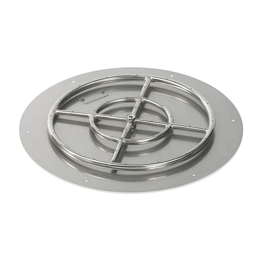 24" Round Flat Pan with Match Light Kit (18" Ring) - Propane