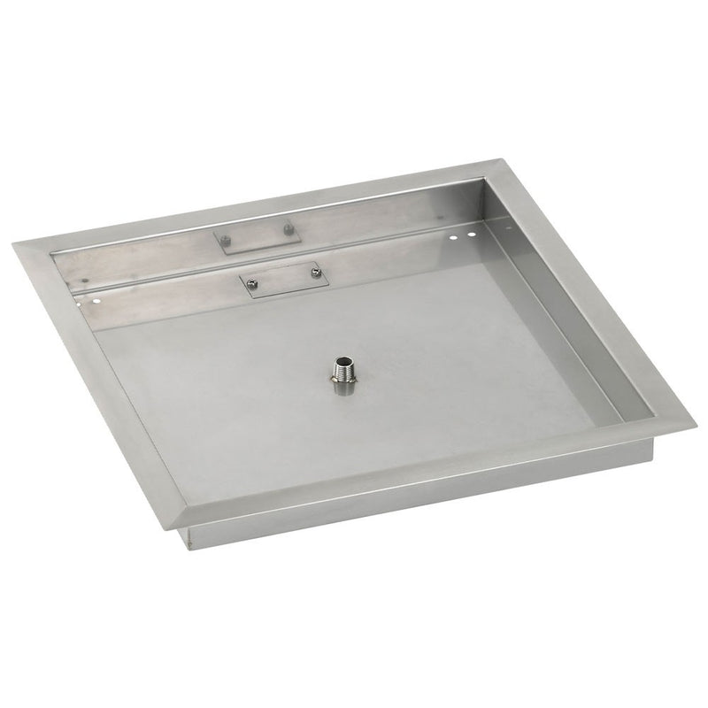 Load image into Gallery viewer, 18&quot; Stainless Steel Square Drop In Pan With 12&quot; Fire Ring
