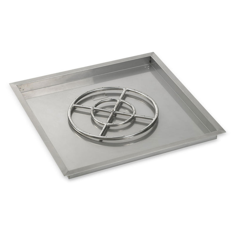 Load image into Gallery viewer, 30&quot; Stainless Steel Square Drop In Pan With 18&quot; Ring
